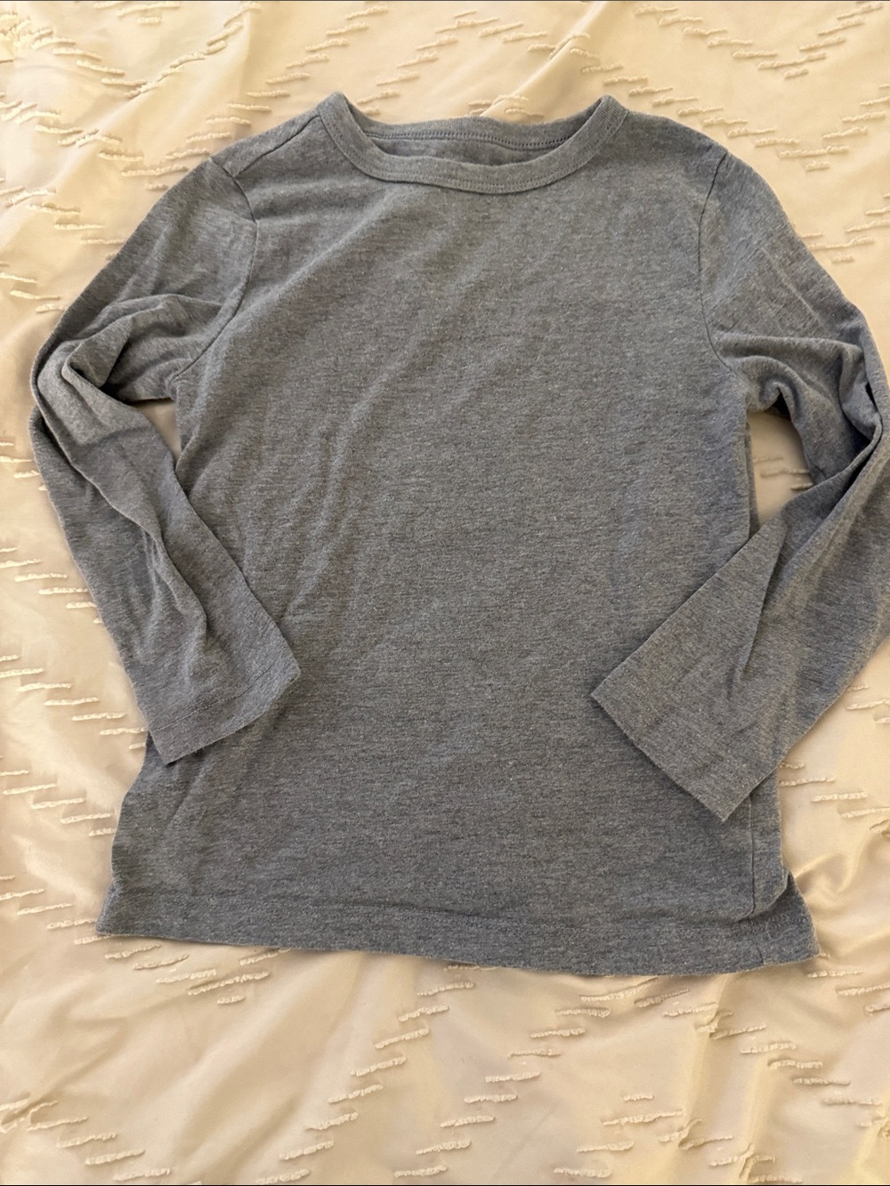 wonder nation Gray Long-Sleeve Crewneck Tee